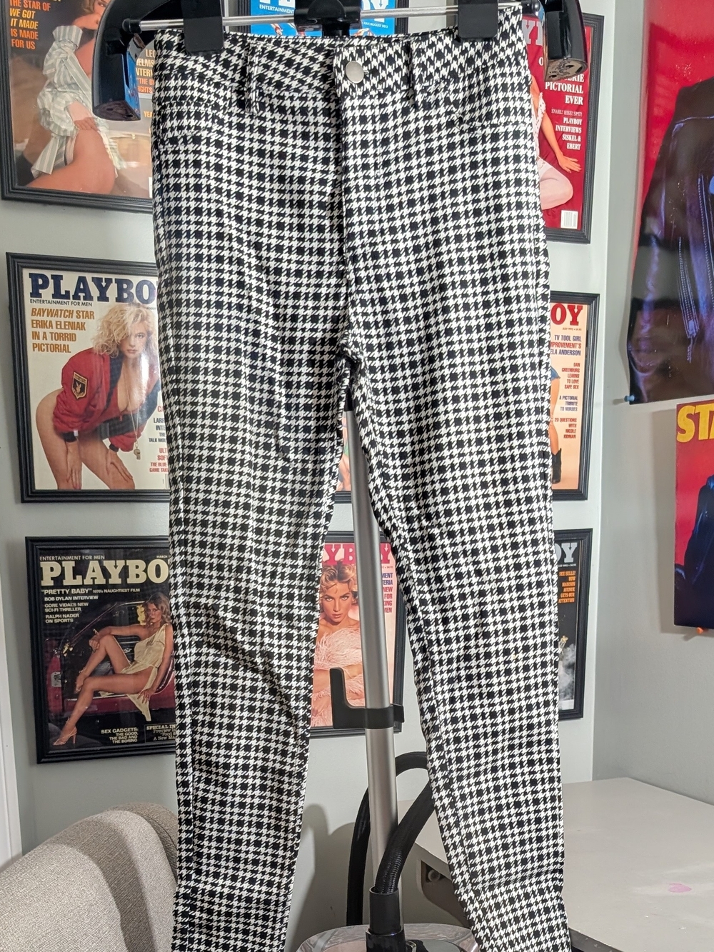 Black & White Houndstooth Women Pants